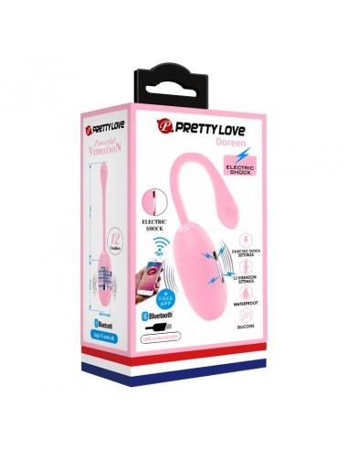 Jajeczko Wibrujące Sterowane Telefonem Doreen 12 Trybów Wibracji i 3 Elektrowstrząsy - Kulki Gejszy i Jajeczka Wibrujące - 9