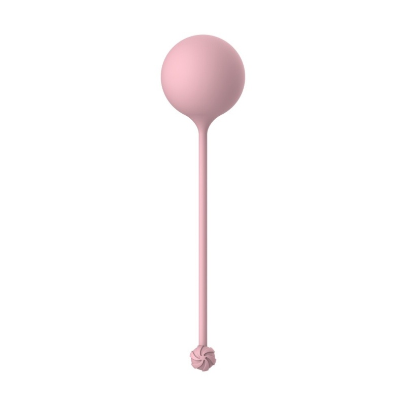 Kulki dopochwowe Carmen Tea Rose - hipoalergiczny silikon z przesuniętym środkiem ciężkości, 18,3 cm - 3