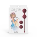 Kulki dopochwowe Love Story Diva Wine Red - silikon, przesunięty środek ciężkości, długość 17,8 cm - 1