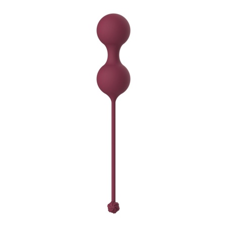 Kulki dopochwowe Love Story Diva Wine Red - silikon, przesunięty środek ciężkości, długość 17,8 cm - 3