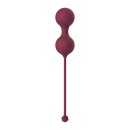 Kulki dopochwowe Love Story Diva Wine Red - silikon, przesunięty środek ciężkości, długość 17,8 cm - 3