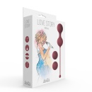 Kulki dopochwowe Love Story Diva Wine Red - silikon, przesunięty środek ciężkości, długość 17,8 cm - 4