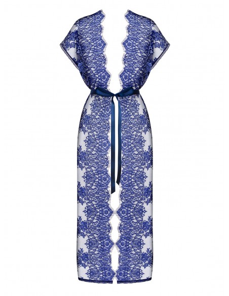 Flowlace Peniuar Niebieski - Szlafroki, kimona - 5