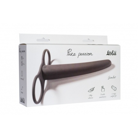 Pure Passion Gimlet Double Penetration Nozzle - silikonowa nakładka z podwójną penetracją, pierścienie 3 cm i 4,5 cm, długość ca - 1