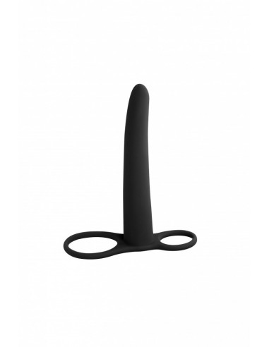 Strapon Pure Passion Gimlet Double Penetration Nozzle Black - Strap-ony, dilda na pasku bez wibracji - 2