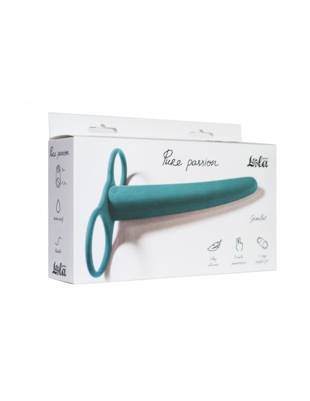 Strapon Double Penetration Nozzle Pure Passion Gimlet Green - Strap-ony, dilda na pasku bez wibracji - 1