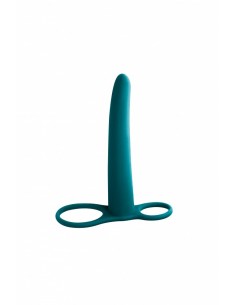 Strapon Double Penetration Nozzle Pure Passion Gimlet Green - Strap-ony, dilda na pasku bez wibracji - 1 2