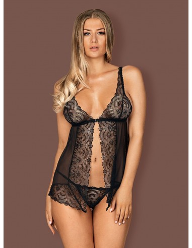 Firella Babydoll I String Czarna   - Babydoll - 3