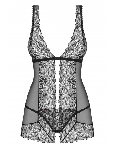 Firella Babydoll I String Czarna   - Babydoll - 5