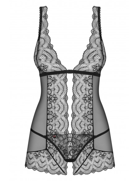 Firella Babydoll I String Czarna   - Babydoll - 5