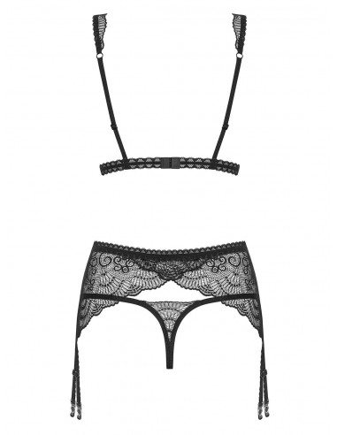 Komplet Bielizny Firella 3-Częściowy Czarny - Komplety bielizny erotycznej - 6