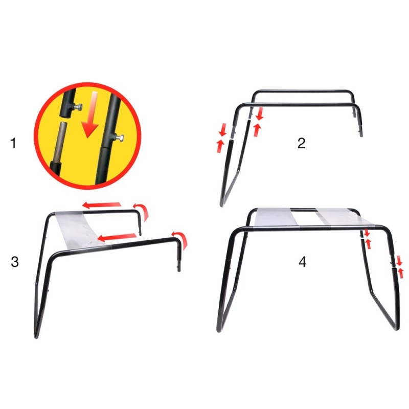 Stołek do seksu Incredible Sex Stool – stalowa rama z centralnym otworem w siedzisku, wymiary 60 × 43 × 38 cm - 5
