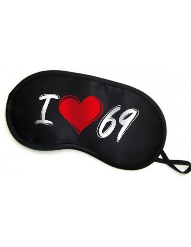 Maska- Opaska na oczy "I LOVE 69" - Śmieszne gadżety, prezenty - 1