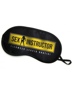 Opaska na oczy "SEX INSTRUCTOR' - Śmieszne gadżety, prezenty - 1
