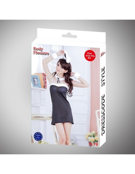 Strój Króliczek Role Play - Bunny - One Size - Black Tl79 - Kostiumy i przebrania erotyczne - 1