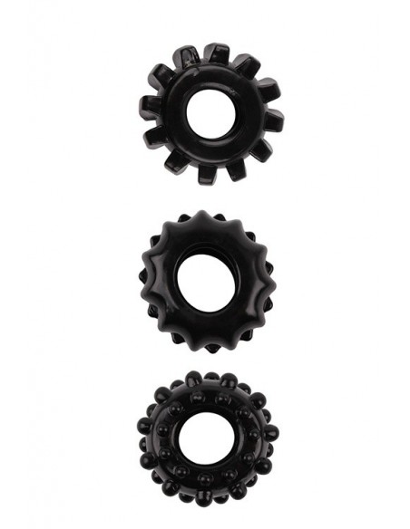 Zestaw pierścieni erekcyjnych All Time Favorites Set Of 3 Cockrings - Pierścienie erekcyjne niewibrujące - 1
