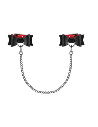 Kajdanki Erotyczne Z Kokardką A745 Czarne - Kajdanki erotyczne - 1