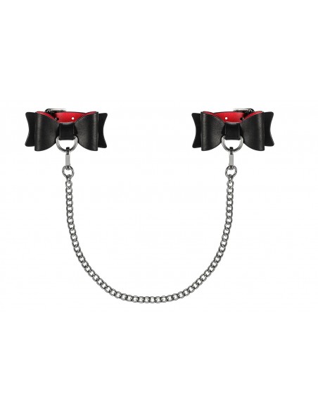 Kajdanki Erotyczne Z Kokardką A745 Czarne - Kajdanki erotyczne - 1