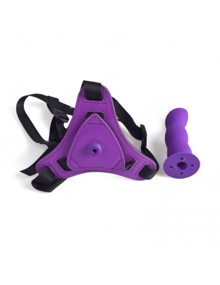 Strapon Cintura Regolabile Strap-On Purpe - Strap-ony, dilda na pasku bez wibracji - 3