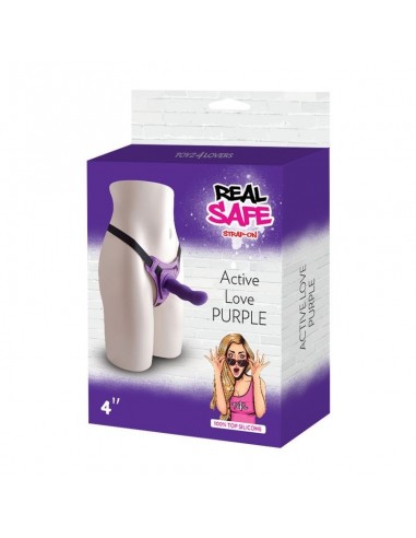 Strapon Cintura Regolabile Strap-On Purpe - Strap-ony, dilda na pasku bez wibracji - 7