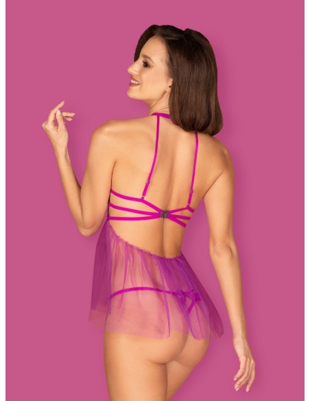 Delishya Babydoll I Stringi Fioletowa   - Babydoll - 4