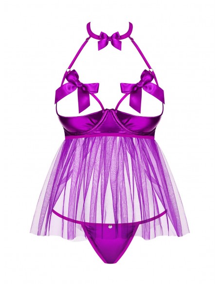 Delishya Babydoll I Stringi Fioletowa   - Babydoll - 5