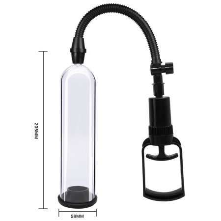 Pompka Erekcyjna Do Penisa Powerpump Max 0.2 Black/Clear - 3