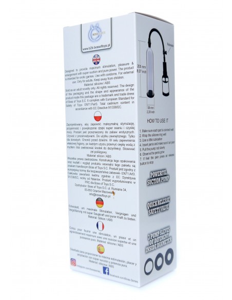 Pompka Erekcyjna Do Penisa Powerpump Max 0.2 Black/Clear - Pompki erekcyjne i powiększające penisa - 5