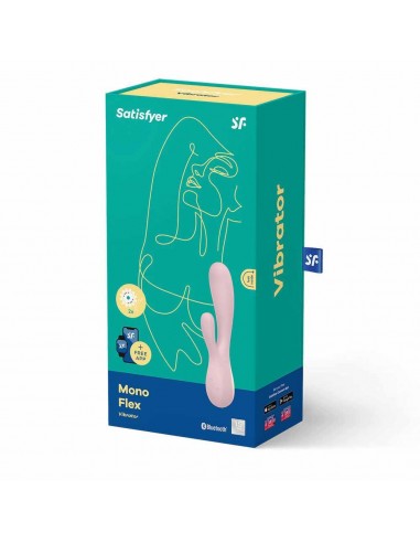 Sterowany Telefonem Wibrator Mono Flex Pink - Wibratory Króliczki - 4