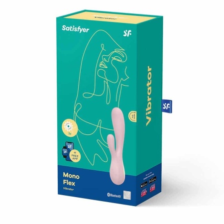 Wibrator króliczek Mono Flex - elastyczny silikon, 2 silniki, podwójna stymulacja, 20,4 cm - 4