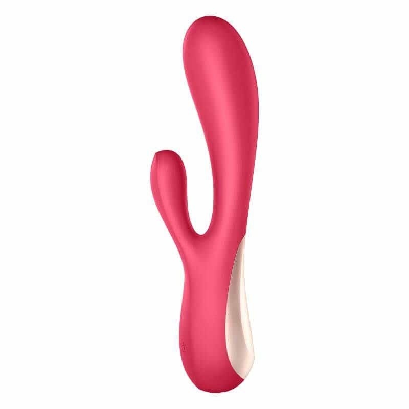 Wibrator typu króliczek Mono Flex Red - podwójny silnik, silikon + ABS, 20,4 cm - 1