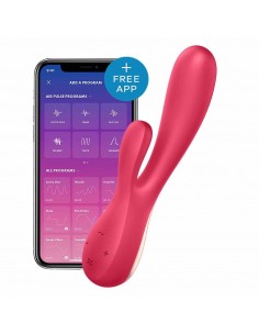 Sterowany Telefonem Wibrator Mono Flex Red - Wibratory Króliczki - 1 2