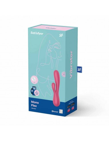 Sterowany Telefonem Wibrator Mono Flex Red - Wibratory Króliczki - 4