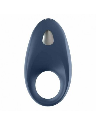 Sterowany Telefonem Pierścień na Penisa wibrujący Mighty One Czarny - Pierścienie erekcyjne wibrujące - 3