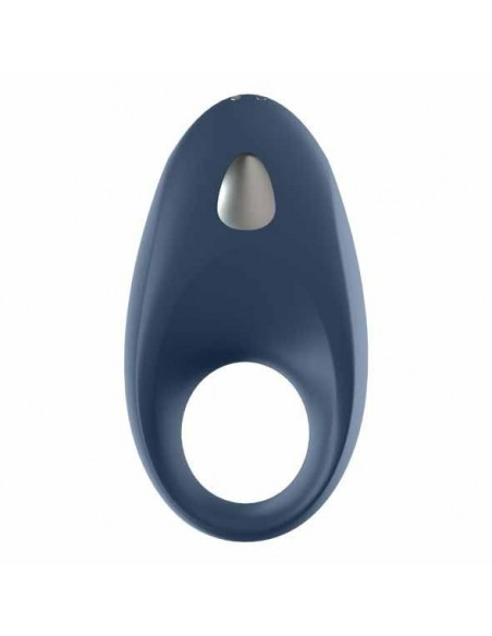 Sterowany Telefonem Pierścień na Penisa wibrujący Mighty One Czarny - Pierścienie erekcyjne wibrujące - 3