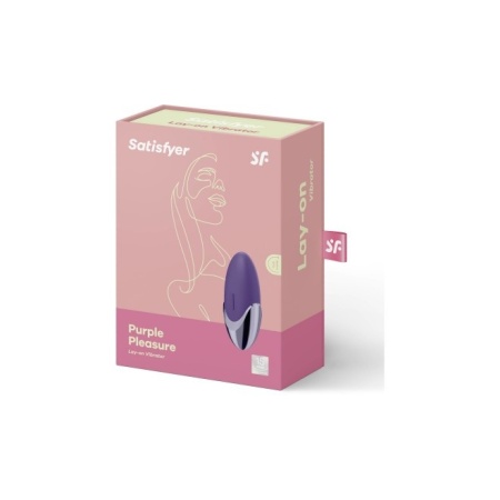 Wibrator łechtaczkowy Purple Pleasure Lay-on z silikonu medycznego, 15 trybów wibracji, 95 × 45 × 29 mm - 4