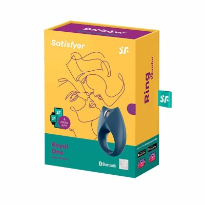 Pierścień na penisa Satisfyer Royal One z wibracjami i stymulatorem łechtaczki, 7,5 cm - 1 2