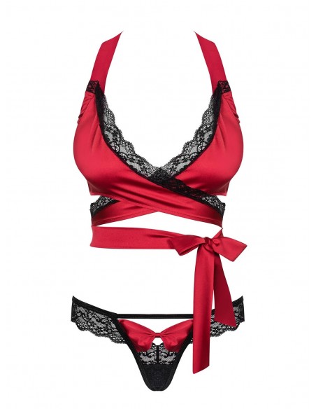 Komplet Bielizny Sensuelia 2-Częściowy Czerwony  S/M - Komplety bielizny erotycznej - 5