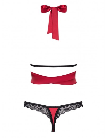 Komplet Bielizny Sensuelia 2-Częściowy Czerwony  S/M - Komplety bielizny erotycznej - 6