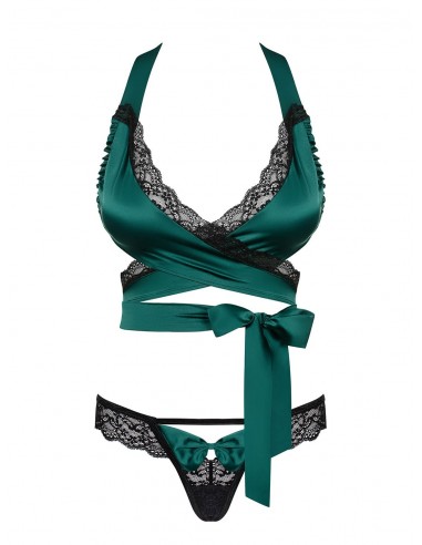 Komplet Bielizny Sensuelia 2-Częściowy Zielony  S/M - Komplety bielizny erotycznej - 5