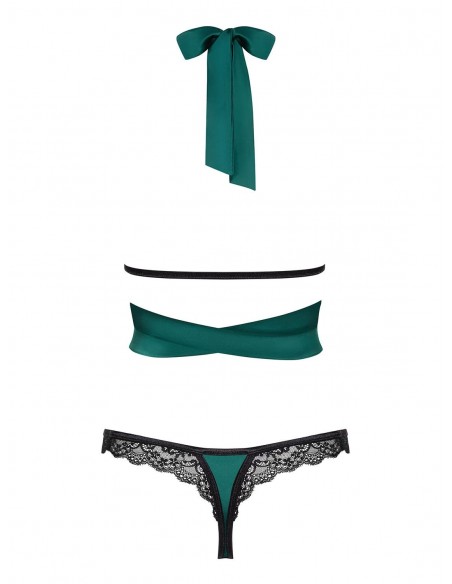 Komplet Bielizny Sensuelia 2-Częściowy Zielony  S/M - Komplety bielizny erotycznej - 6