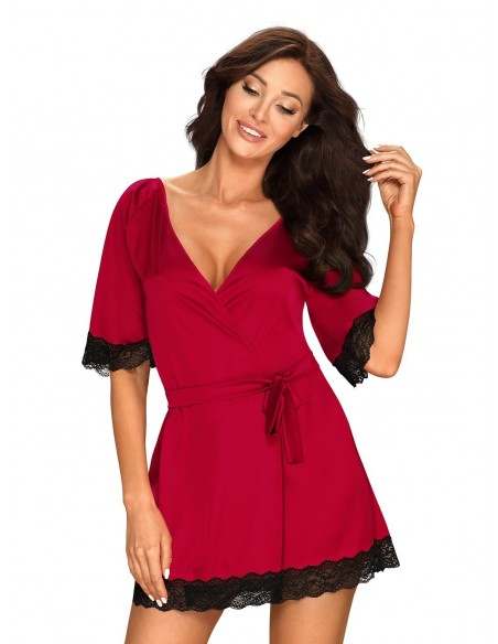 Sensuelia Szlafrok Czerwony - Szlafroki, kimona - 1