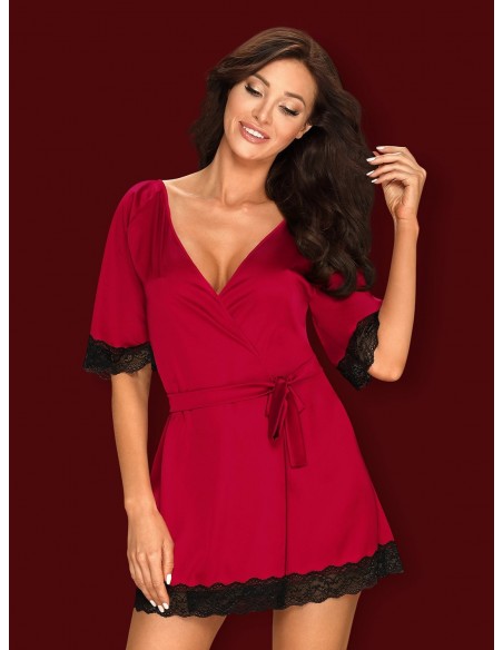 Sensuelia Szlafrok Czerwony - Szlafroki, kimona - 3