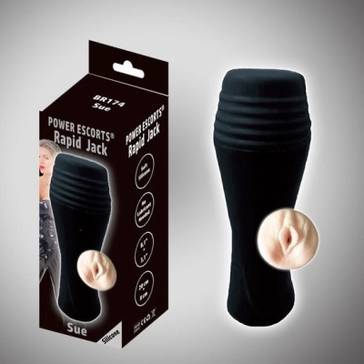 Masturbator Rapid Jack Black Sue 20,4 cm, czarny - 1