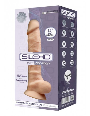 Wibrator z cyberskóry SilexD Model 1 8in Motor Light - Wibratory Realistyczne - 2