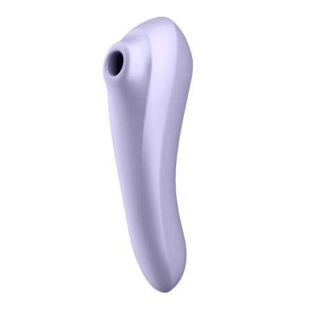 Dual Pleasure (Mauve) - stymulator łechtaczki Air Pulse z wibratorem punktu G, 2 silniki, 17,95 cm - 1