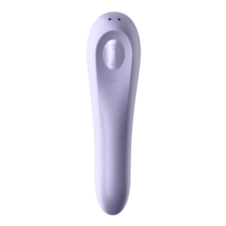 Dual Pleasure (Mauve) - stymulator łechtaczki Air Pulse z wibratorem punktu G, 2 silniki, 17,95 cm - 3
