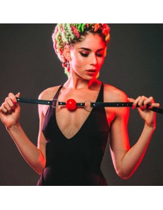 Knebel Gag Party Hard Love Addict Red - Kneble do ust - 1