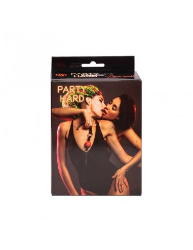 Knebel Gag Party Hard Love Spell Red - Kneble do ust - 5