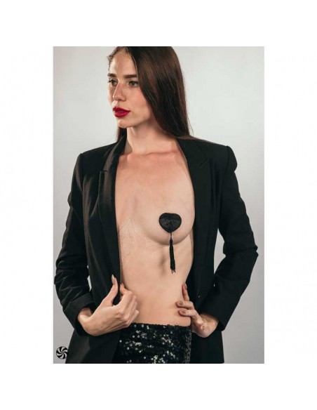 Naklejki na sutki, nasutniki Pasties Burlesque Evans Black - Nasutniki - 5